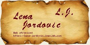 Lena Jordović vizit kartica